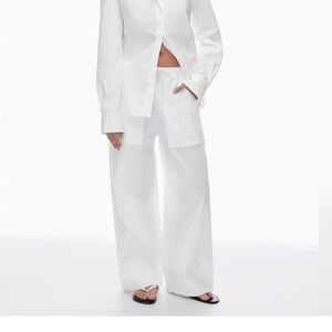 Aritzia Babaton White System Poplin Pant
